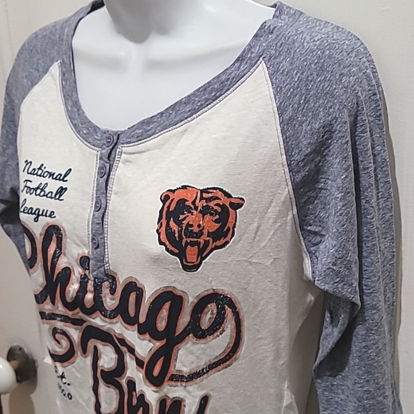 NWT Chicago Bears Shirt Teen Large NFL Henley - Picture 2 of 3